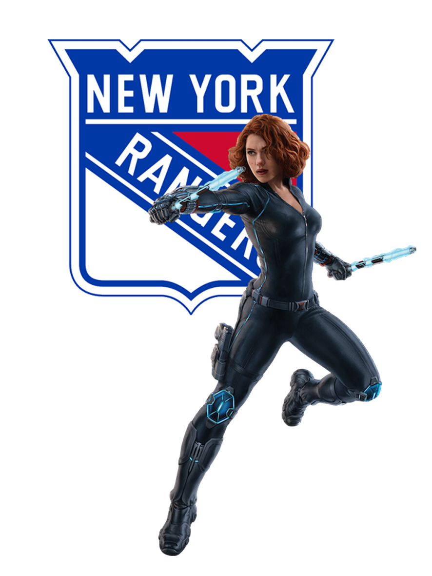 New York Rangers Black Widow Logo vinyl decal